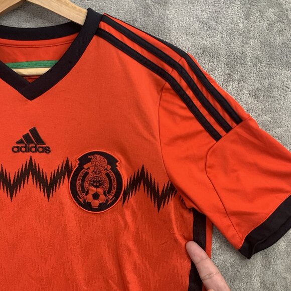 Adidas Jersey Youth XL Mexico National Soccer Red 2014 World Cup Climacool *FLAW - Picture 3 of 16